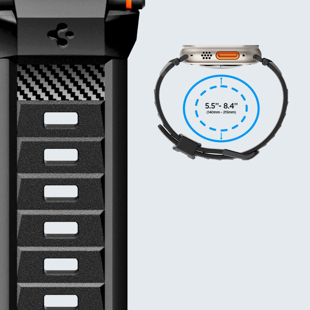 Pasek Spigen Rugged Ultra Band do Apple Watch 49/45/44/42 mm, czarny